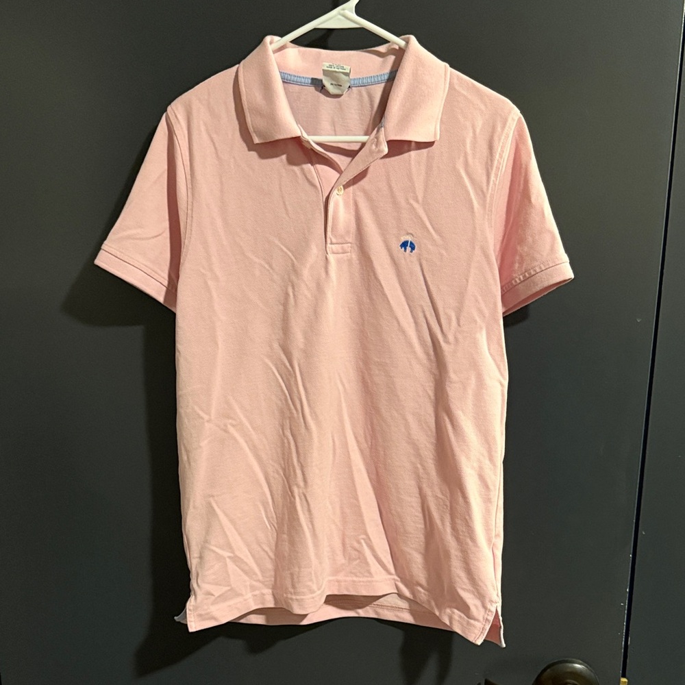 Brooks Brothers Light Pink Polo with Embroidered Logo